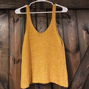mustard knit crop top!